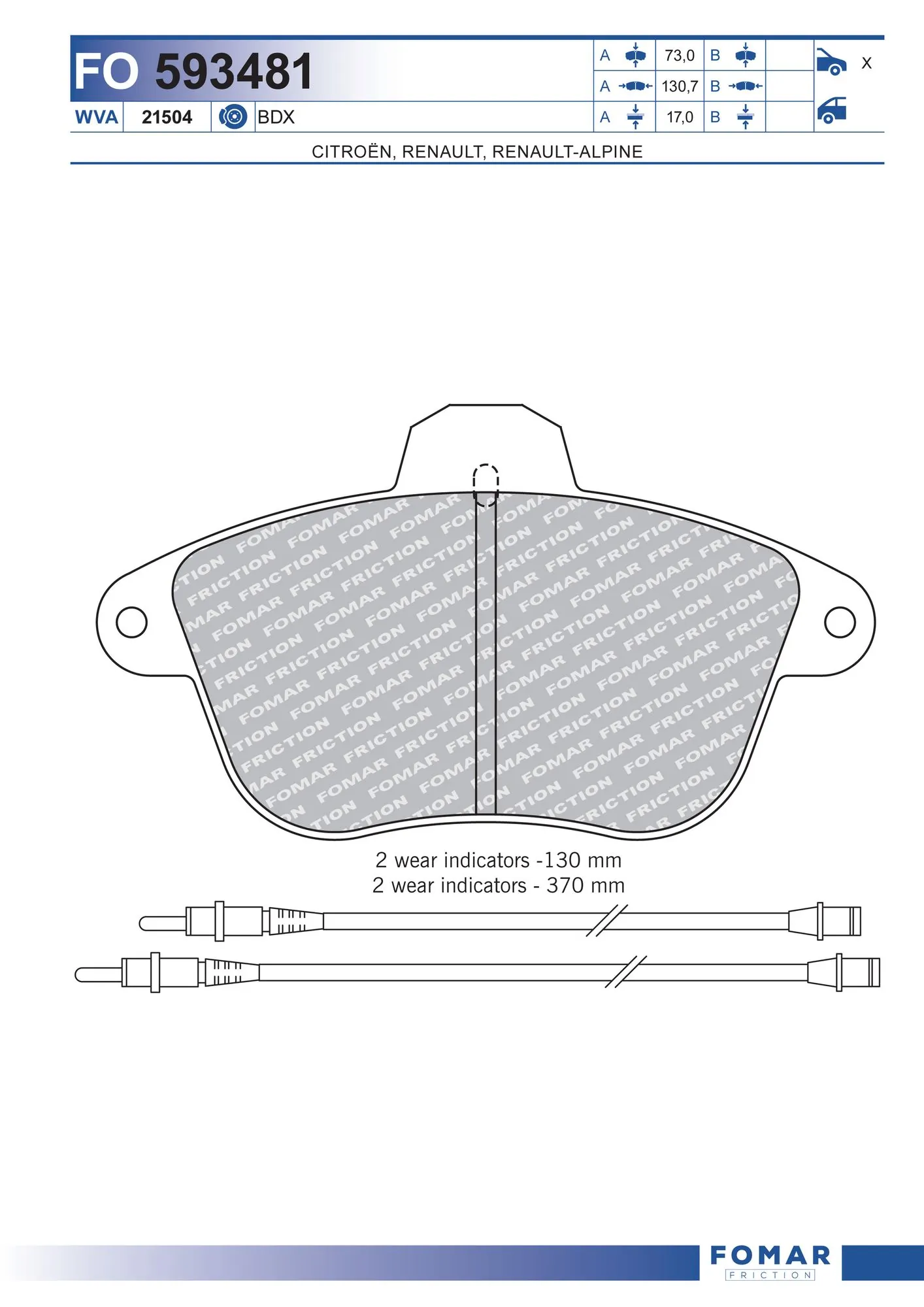 Brake Pad Set, disc brake